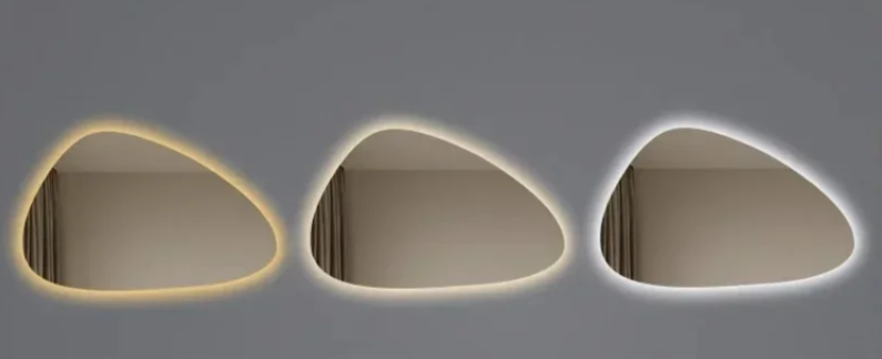 NordiLux Design Badkamerspiegel – Slimme LED Wandspiegel met Onregelmatige Vorm en Aluminium Frame