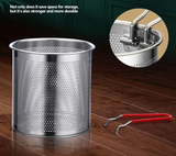 TempuraPro – Japanse Diepe Oliebesparende Frituurpan Set van 304 Roestvrijstaal