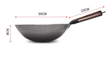ForgePro – Handgesmede Pure IJzeren Wok met Houten Handvat