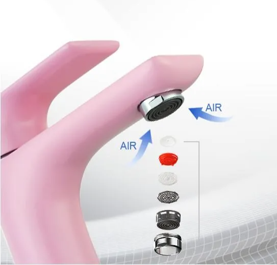 Amora Wastafelkraan – Stijlvolle Koud/Warm Waterkraan met Messing Behuizing