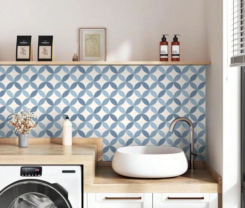 NordicTyle – 12-delige Scandinavische Vloersticker Set