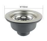 Talea RVS Gootsteenafvoer met Zeef – 114mm/110mm Pop-up Afvoerset