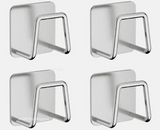 StickDry RVS Sponshouder – Zelfklevende Organizer voor Goothoek & Keukenaccessoires
