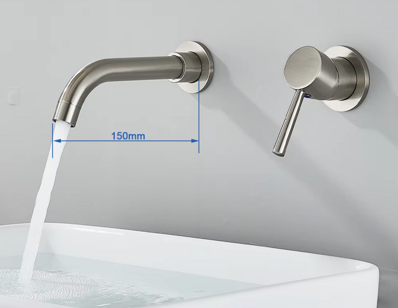 LuxaWall Elite – Inbouw Wastafelkraan in Geborsteld Goud