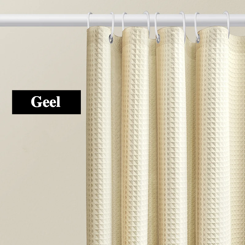AquaWafel Luxe Douchegordijn – Extra Dik Wafelpatroon