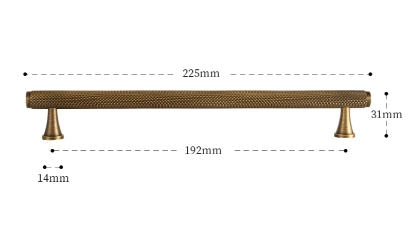 Nurlin Massief Antiek Messing Kastgreep