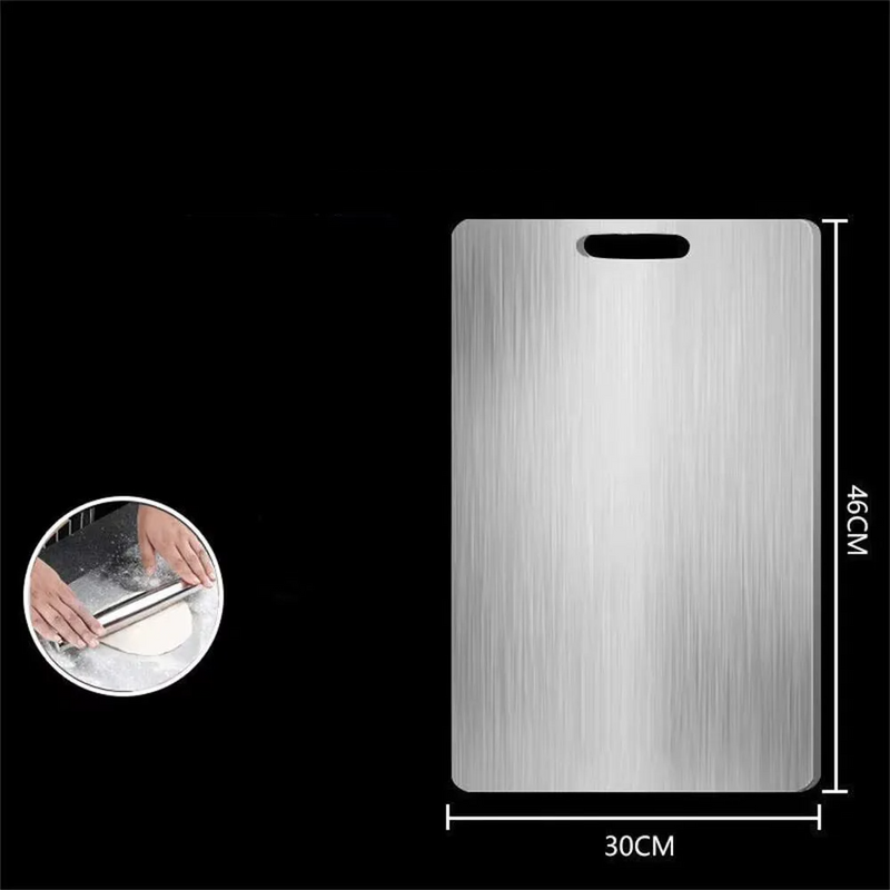 SteelSlice – Dubbelzijdige Titanium Snijplank van 316 Roestvrij Staal