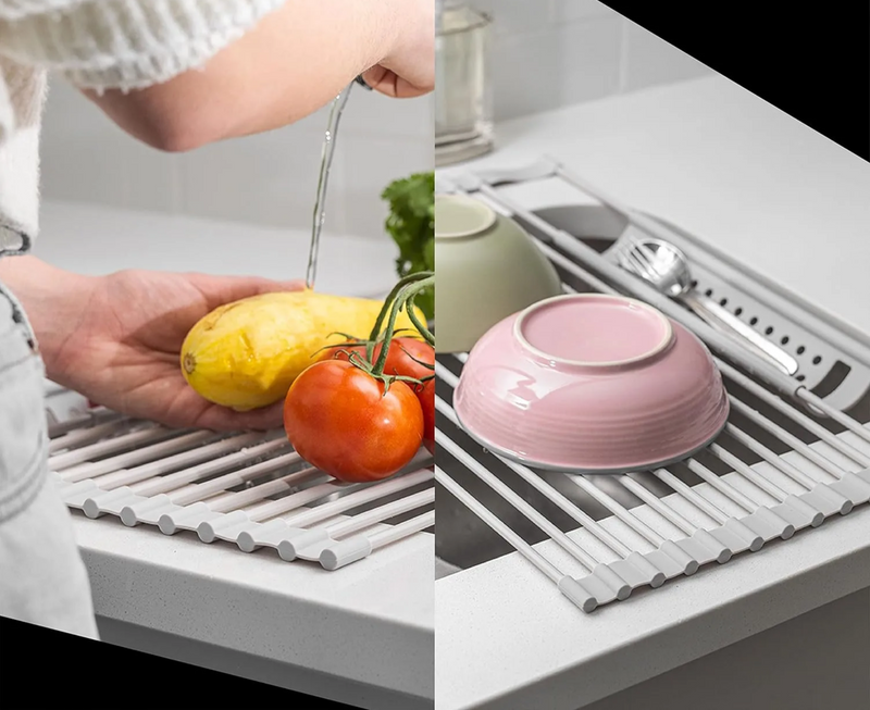 FoldRack Opvouwbaar Afdruiprek van Roestvrij Staal