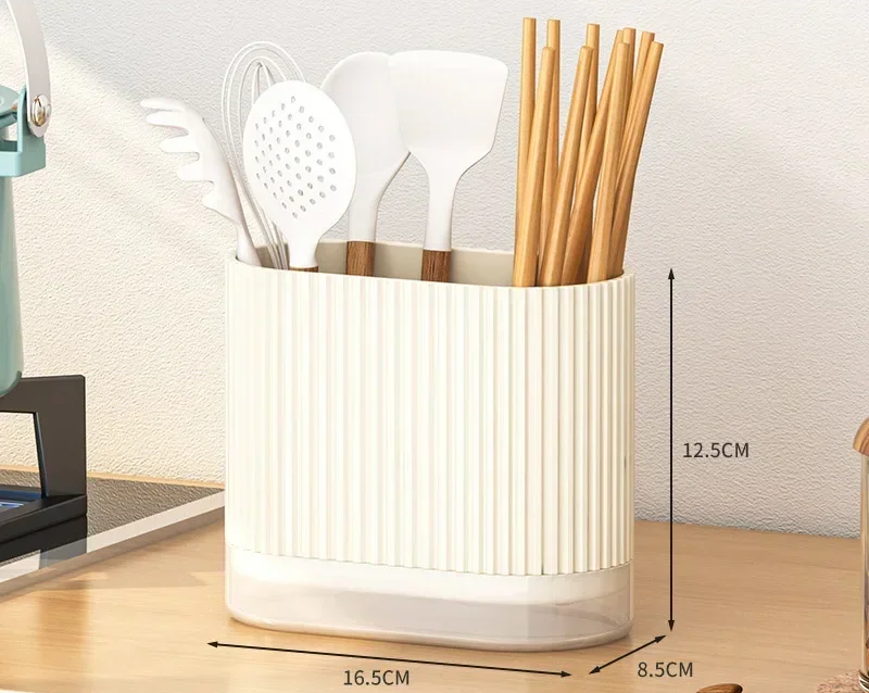 Organix – Multifunctionele Keukenbestekhouder met Afvoer & Wandmontage (Zonder Boren)