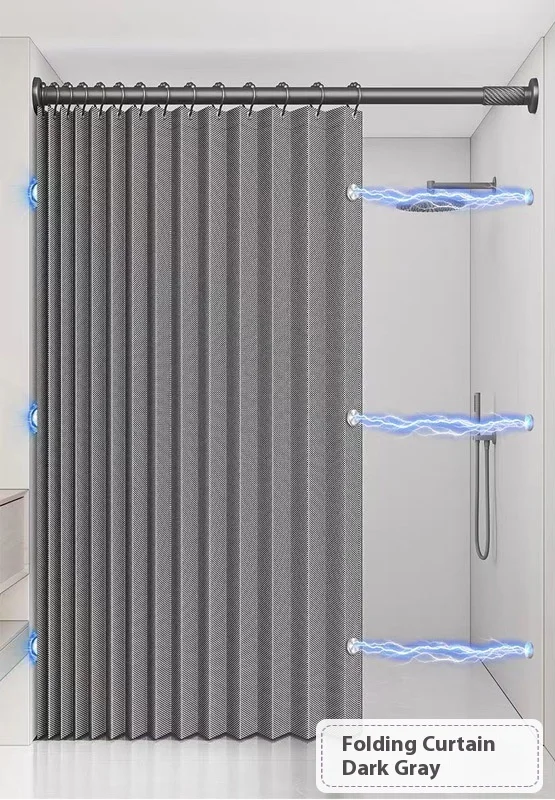 MagnaFold Opvouwbaar Douchegordijn met Magneten