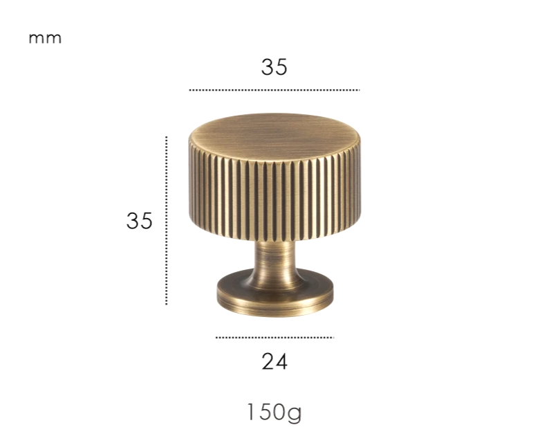 Nurlin Massief Messing Kastknoppen