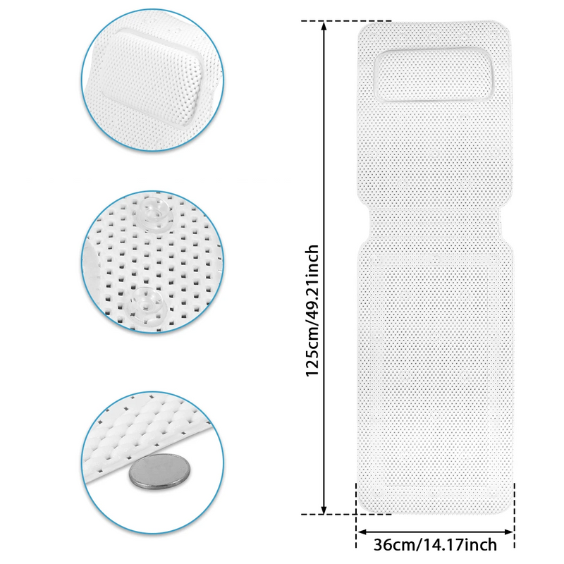 HydroComfort Luxe Antislip Badmat met Kussen