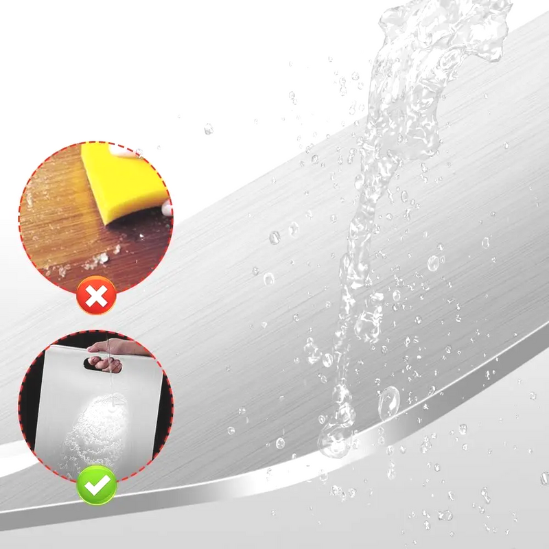 SteelSlice – Dubbelzijdige Titanium Snijplank van 316 Roestvrij Staal