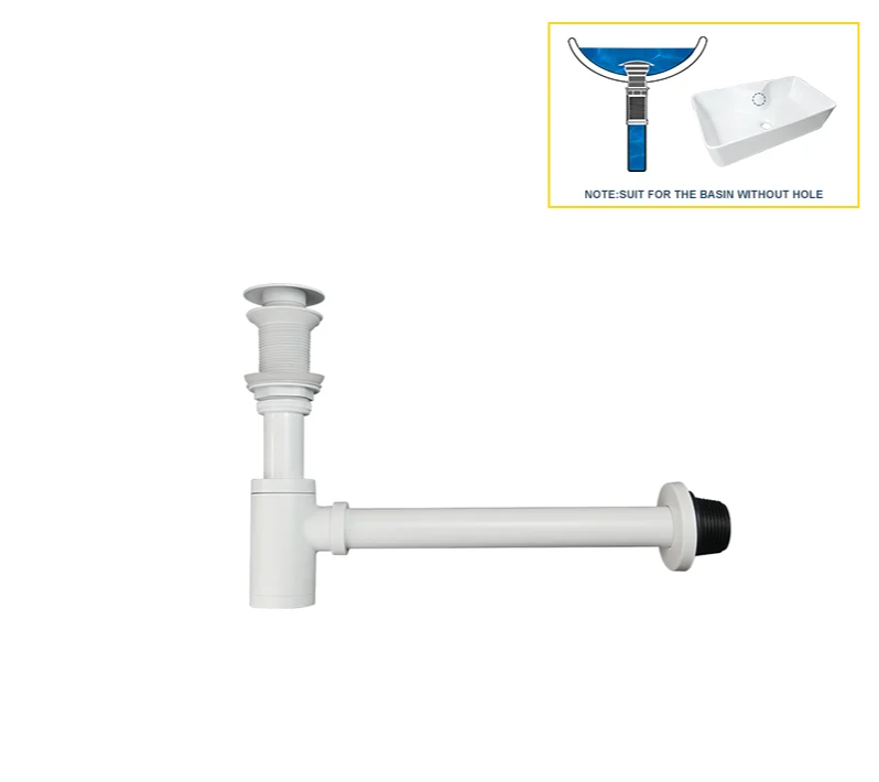 AquaStop Luxe Koperkleurige Geurvrije Sifon & Pop-Up Afvoer