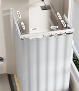 EasyTimes 2025 Opvouwbare Douchegordijn Set