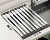 FlexiRack – Uitschuifbaar & Opvouwbaar 304 RVS Afdruiprek voor Spoelbak