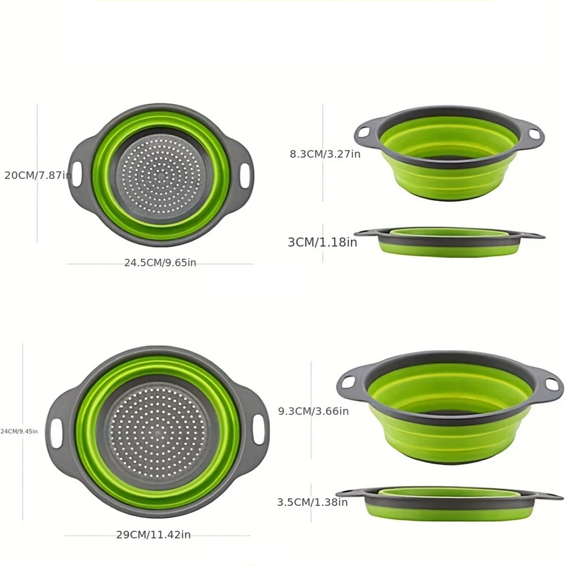 FlexiDrain – Opvouwbare Siliconen Groente- en Fruitwasmand