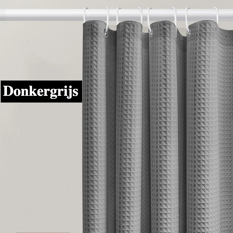 AquaWafel Luxe Douchegordijn – Extra Dik Wafelpatroon