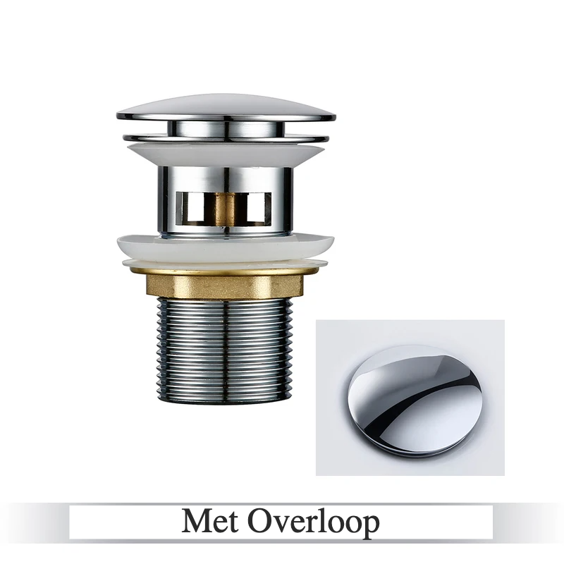 LuxDrain Pop-Up Afvoerplug – Stijlvolle Wastafel Stopper in Zwart, Goud en Rosé