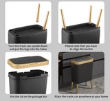 GoldenSlim Moderne Prullenbak met Deksel