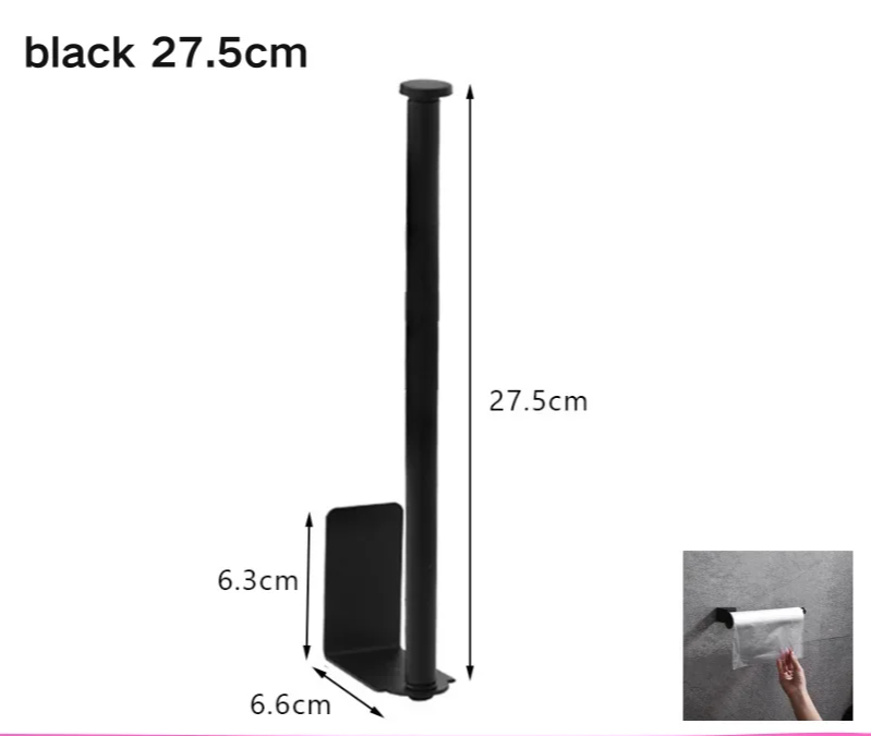 LUXROLLO - Zelfklevende RVS Toiletrolhouder (Verlengd & Zonder Boren)