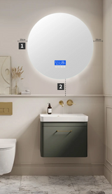 ANAJQAQIA Ronde LED Badkamerspiegel