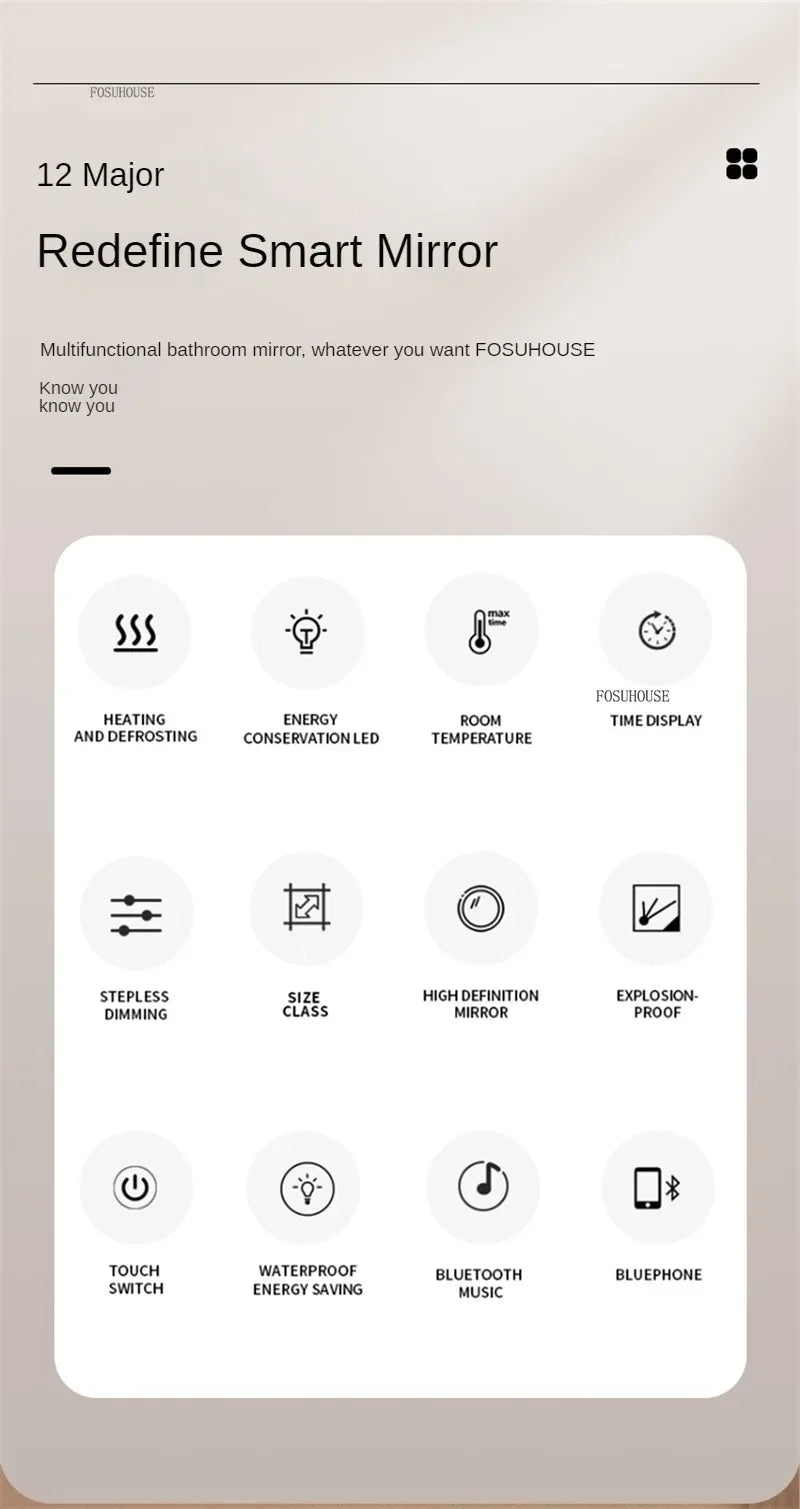 LUVODI Round Smart LED Badkamerspiegel