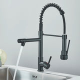 Uittrekbare Keukenkraan | Nikkelgoud | Warm & Koud Water | Enkel Handvat